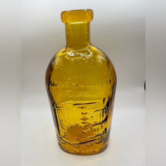 SOLD Vintage WHEATON FRANKS SAFE KIDNEY & LIVER CURE Amber Bottle ROCHESTER NY 9 - Picture 2 of 8